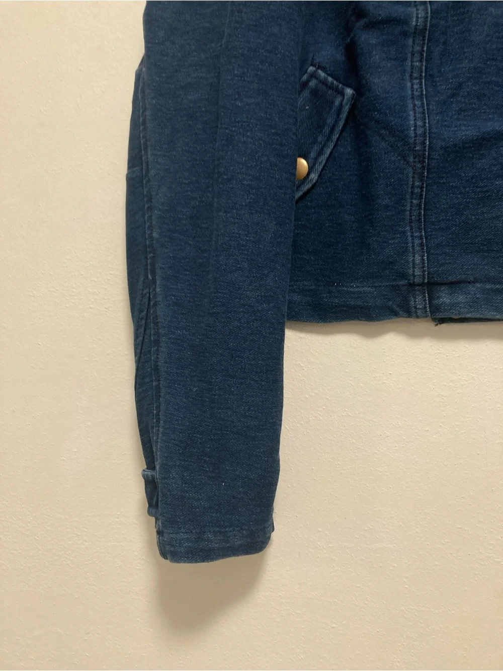 Pilcro Anthropologie Asymmetrical Zip Denim Moto Jacket Womens. Blue Size M